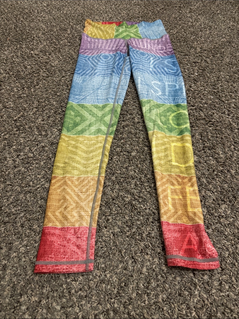 Niyama Sol colorful rainbow leggings S hot yoga Pilates soft casual athleisure